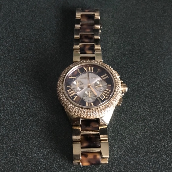 Michael Kors Camille Chronograph Tortoise Shell Dial Women’s Watch MK-5901 - Picture 10 of 16